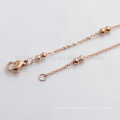 3mm 18" rose gold fashion new design necklace floating charms beaded handmade crystal locket chain necklace